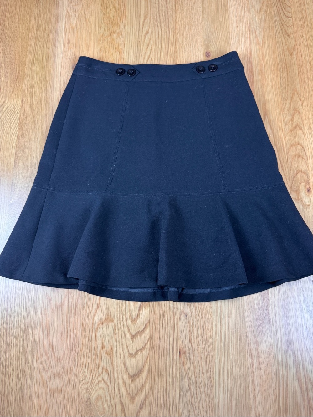 White House Black Market Black Peplum Hem Skirt